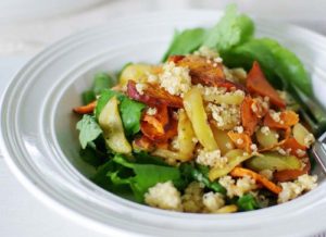 Quinoa, Arugula and Roasted Veggie Salad